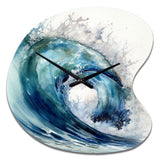 Ocean Wave Movement VI - Asymmetric Metal Wall Clock