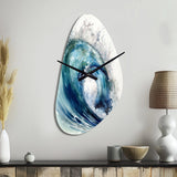 Ocean Wave Movement VI - Asymmetric Metal Wall Clock