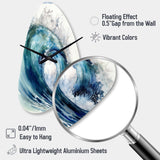Ocean Wave Movement VI - Asymmetric Metal Wall Clock