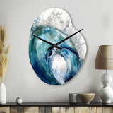 Ocean Wave Movement VI - Asymmetric Metal Wall Clock
