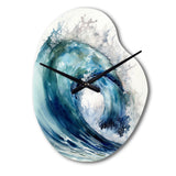 Ocean Wave Movement VI - Asymmetric Metal Wall Clock
