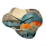 Giant Sun Cloud - Asymmetric Metal Wall Clock