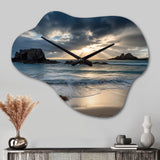 Beautiful Porthcothan Bay I - Asymmetric Metal Wall Clock
