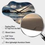 Beautiful Porthcothan Bay I - Asymmetric Metal Wall Clock