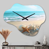 Coastal Seashore - Asymmetric Metal Wall Clock