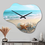 Coastal Seashore - Asymmetric Metal Wall Clock