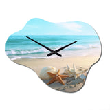 Coastal Seashore - Asymmetric Metal Wall Clock