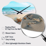 Coastal Seashore - Asymmetric Metal Wall Clock