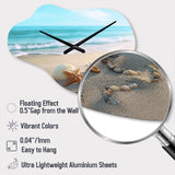 Coastal Seashore - Asymmetric Metal Wall Clock