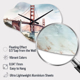 Views Of San Francisco II - Asymmetric Metal Wall Clock