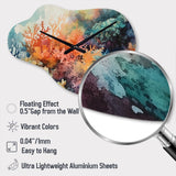 Vibrant Coral Reef I - Asymmetric Metal Wall Clock