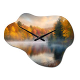 Misty Lake II - Asymmetric Metal Wall Clock