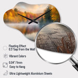 Misty Lake II - Asymmetric Metal Wall Clock