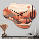 Sublime Desert Simplicity - Asymmetric Metal Wall Clock