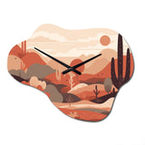 Sublime Desert Simplicity - Asymmetric Metal Wall Clock
