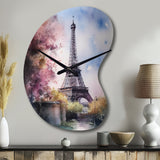 Beautiful Eiffel Tower In Paris V - Asymmetric Metal Wall Clock