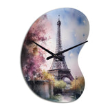 Beautiful Eiffel Tower In Paris V - Asymmetric Metal Wall Clock