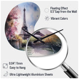 Beautiful Eiffel Tower In Paris V - Asymmetric Metal Wall Clock