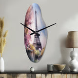 Beautiful Eiffel Tower In Paris V - Asymmetric Metal Wall Clock
