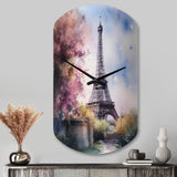 Beautiful Eiffel Tower In Paris V - Asymmetric Metal Wall Clock