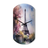 Beautiful Eiffel Tower In Paris V - Asymmetric Metal Wall Clock