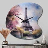 Beautiful Eiffel Tower In Paris V - Asymmetric Metal Wall Clock