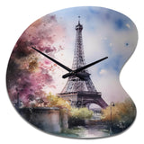 Beautiful Eiffel Tower In Paris V - Asymmetric Metal Wall Clock