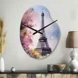 Beautiful Eiffel Tower In Paris V - Asymmetric Metal Wall Clock