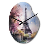 Beautiful Eiffel Tower In Paris V - Asymmetric Metal Wall Clock