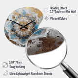 Blue And Gold Mandala I - Asymmetric Metal Wall Clock