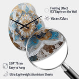 Blue And Gold Mandala I - Asymmetric Metal Wall Clock