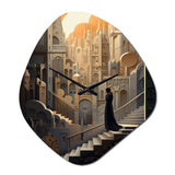 Arabic City V - Asymmetric Metal Wall Clock