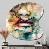 Colorful Lips - Asymmetric Metal Wall Clock