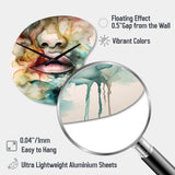 Colorful Lips - Asymmetric Metal Wall Clock