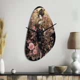 Elegant Japanese Woman III - Asymmetric Metal Wall Clock