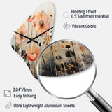 Peach Blossoming Abstractions I - Asymmetric Metal Wall Clock