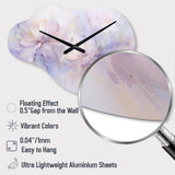 Purple Botanical Whispers II - Asymmetric Metal Wall Clock