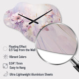 Purple Botanical Whispers III - Asymmetric Metal Wall Clock
