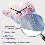 Purple Dreamy Florals II - Asymmetric Metal Wall Clock