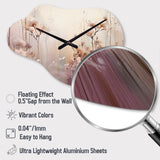 Beige Ethereal Forest III - Asymmetric Metal Wall Clock