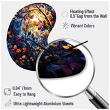 Multicolor Vibrant Vines III - Asymmetric Metal Wall Clock