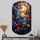 Multicolor Vibrant Vines III - Asymmetric Metal Wall Clock