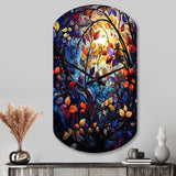 Multicolor Vibrant Vines III - Asymmetric Metal Wall Clock