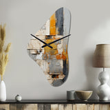 Abstract Assemblage I - Asymmetric Metal Wall Clock