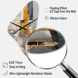 Abstract Assemblage I - Asymmetric Metal Wall Clock