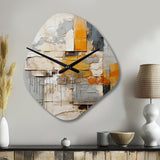 Abstract Assemblage I - Asymmetric Metal Wall Clock