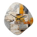 Abstract Assemblage I - Asymmetric Metal Wall Clock