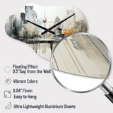 Abstract Cityscape I - Asymmetric Metal Wall Clock