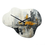 Abstract Cityscape III - Asymmetric Metal Wall Clock