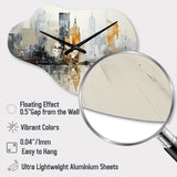 Abstract Cityscape IV - Asymmetric Metal Wall Clock
